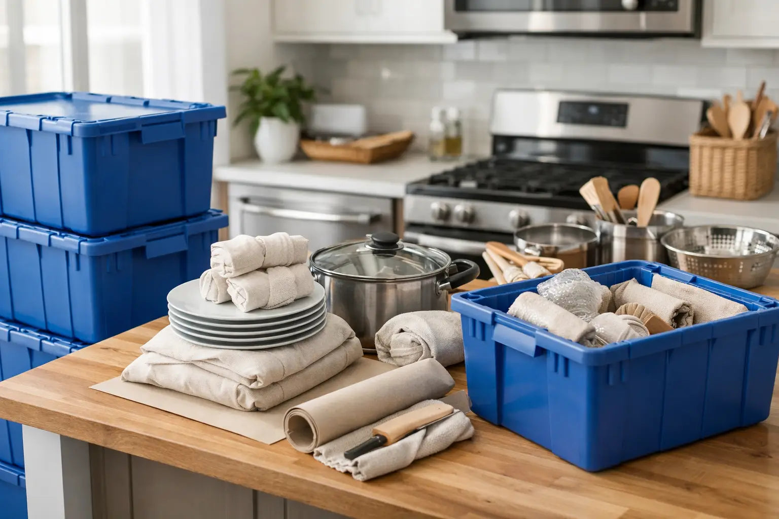 Cómo empacar cocina sin cartón y sin caos