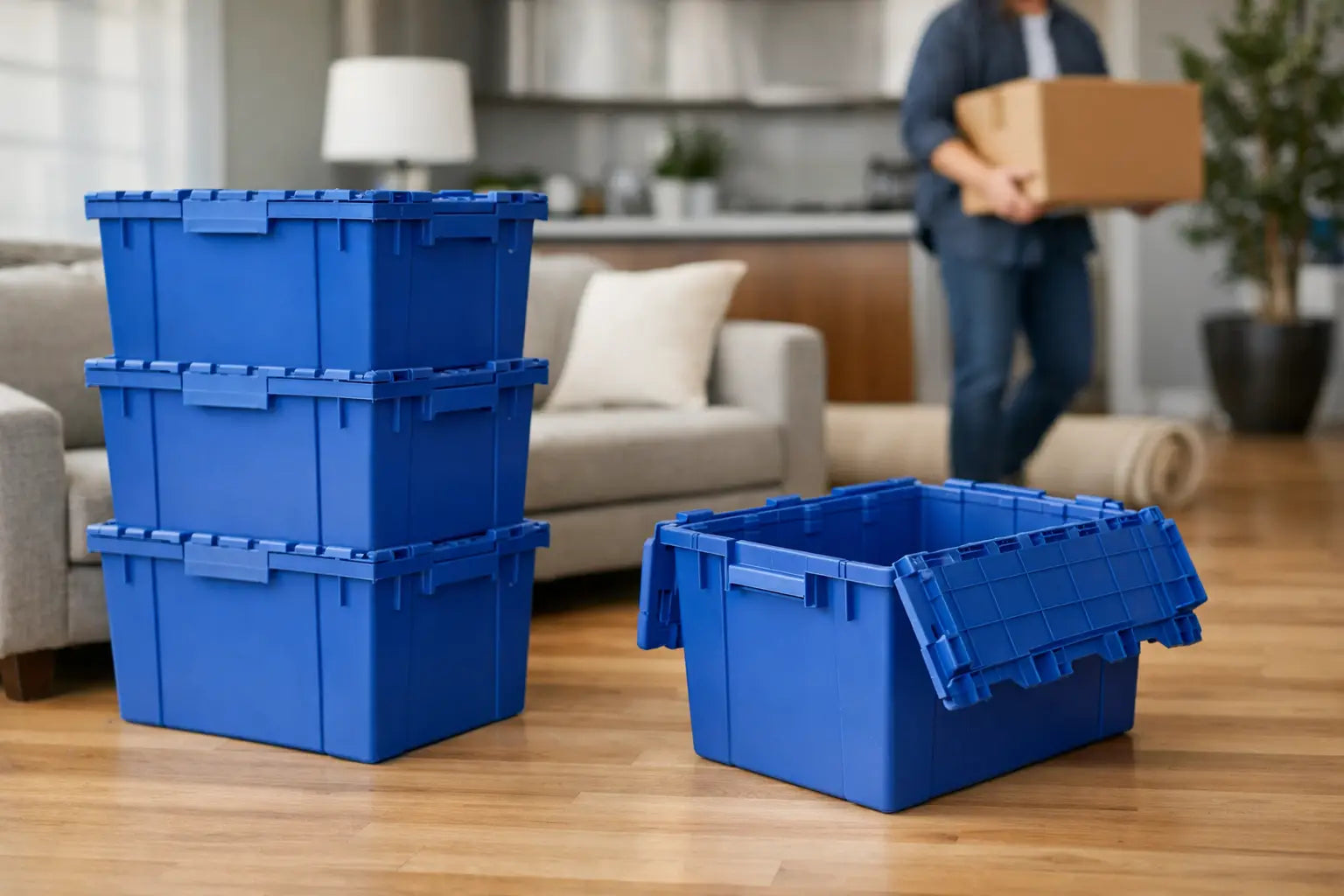 Renta de cajas plásticas para mudanza