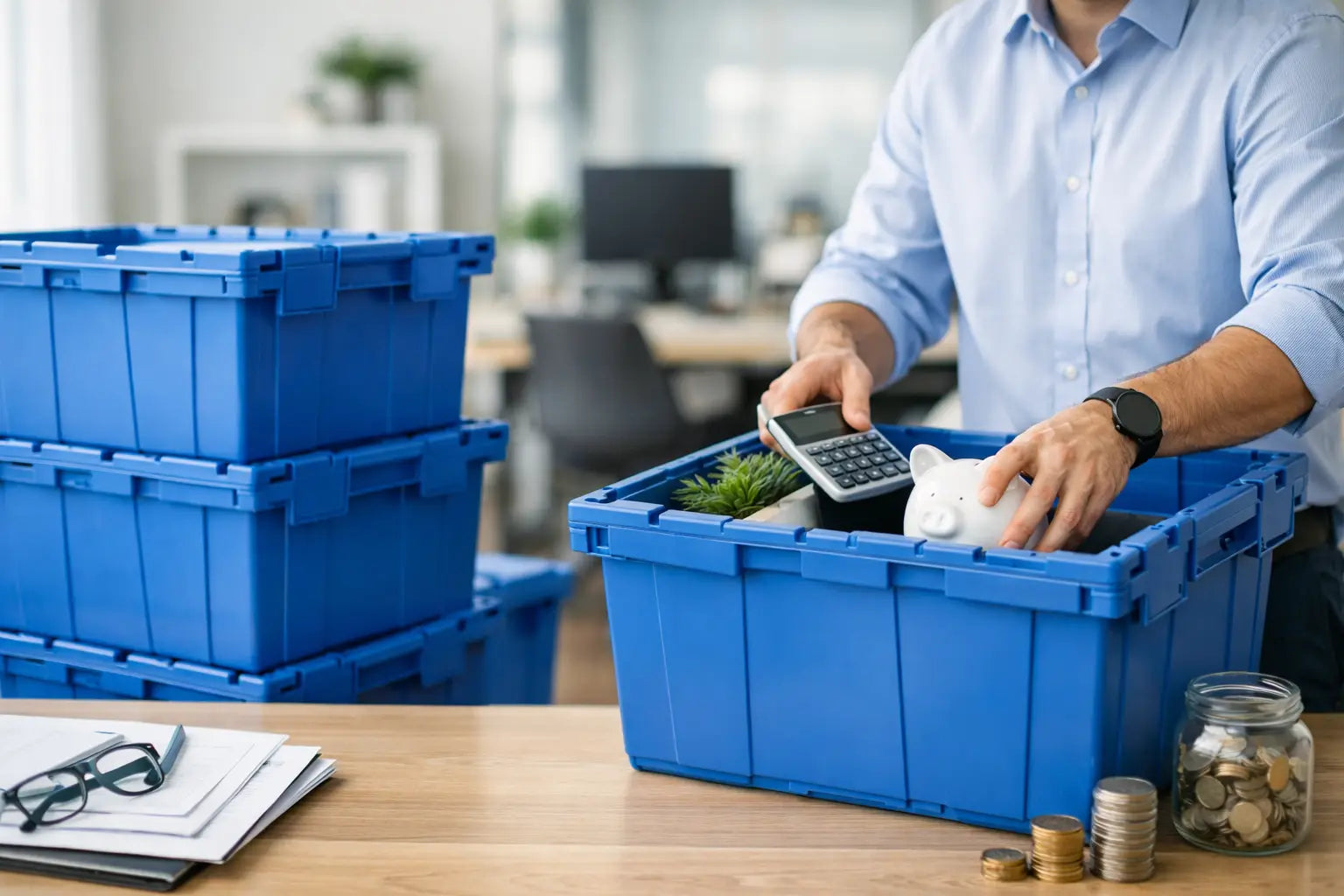 Ejemplo de ahorro usando cajas rentadas