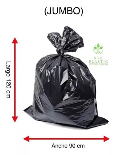 Bolsa De Basura Negra 100% Reciclable 1 Kg Jumbo - Renta Cajas Tesili